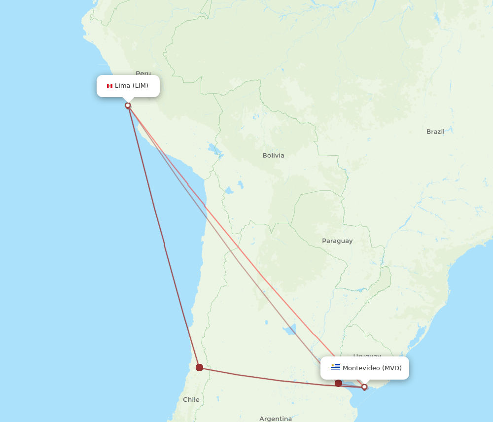 MVD-LIM flight routes