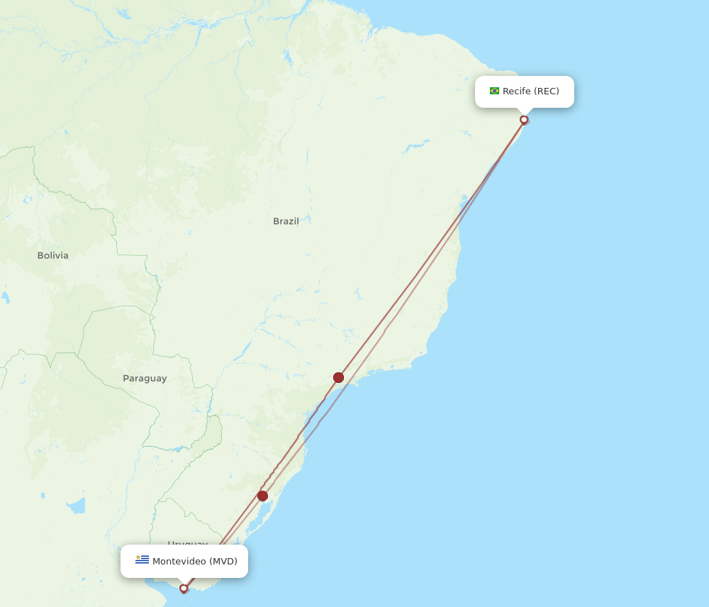 MVD-REC flight routes