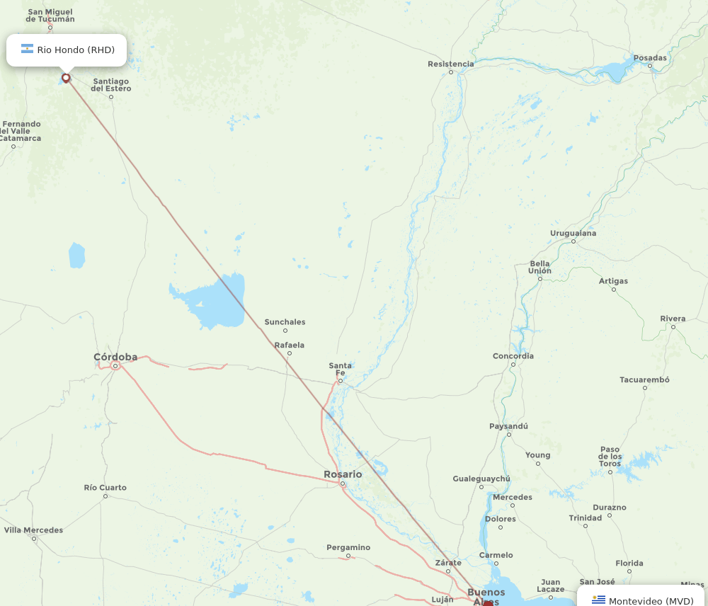 MVD-RHD flight routes