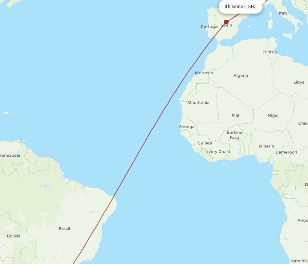 MVD to TRN flights and routes map