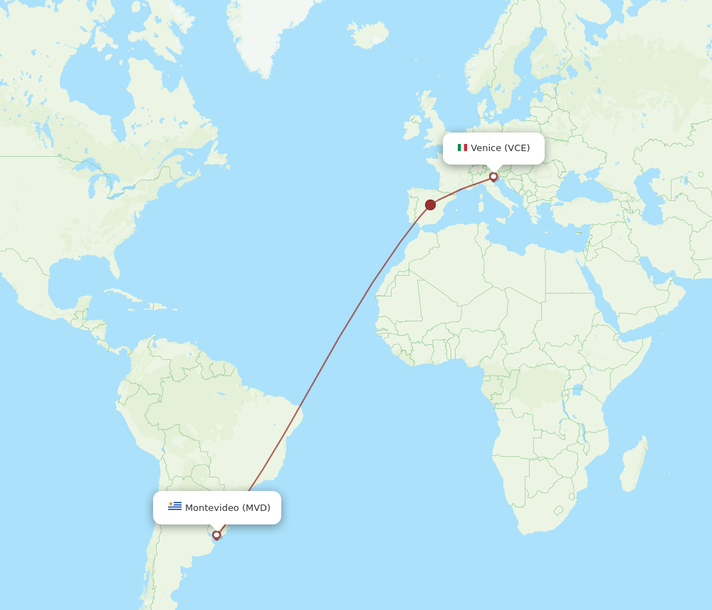 MVD-VCE flight routes