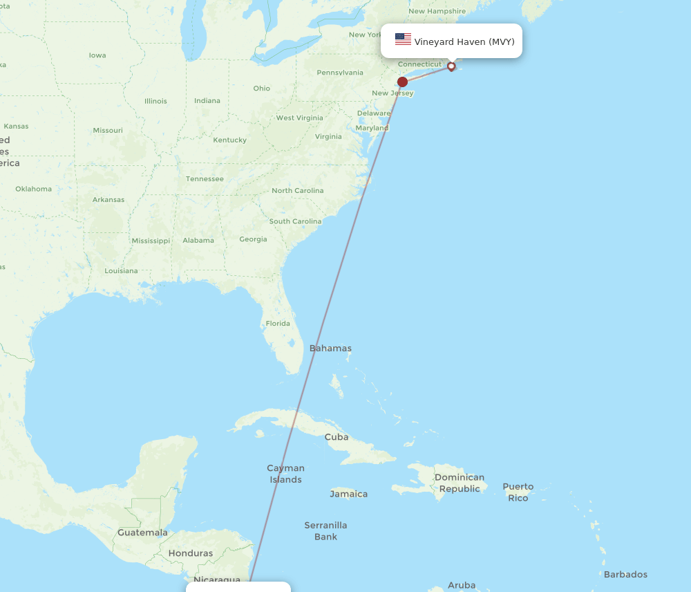 MVY-SJO flight routes