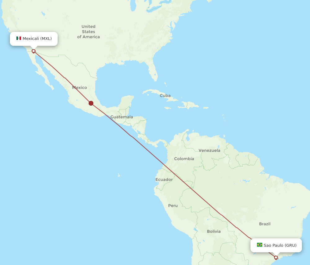 MXL-GRU flight routes
