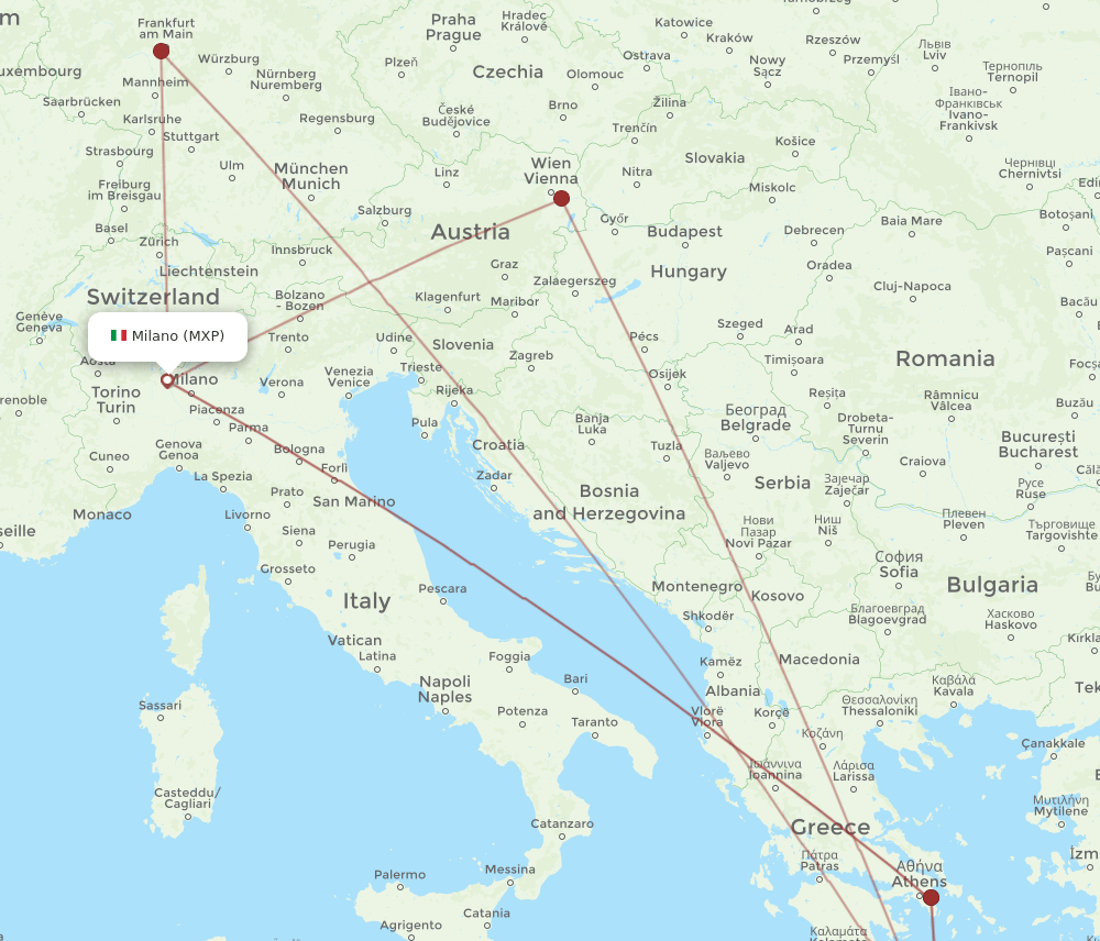 MXP-CHQ flight routes
