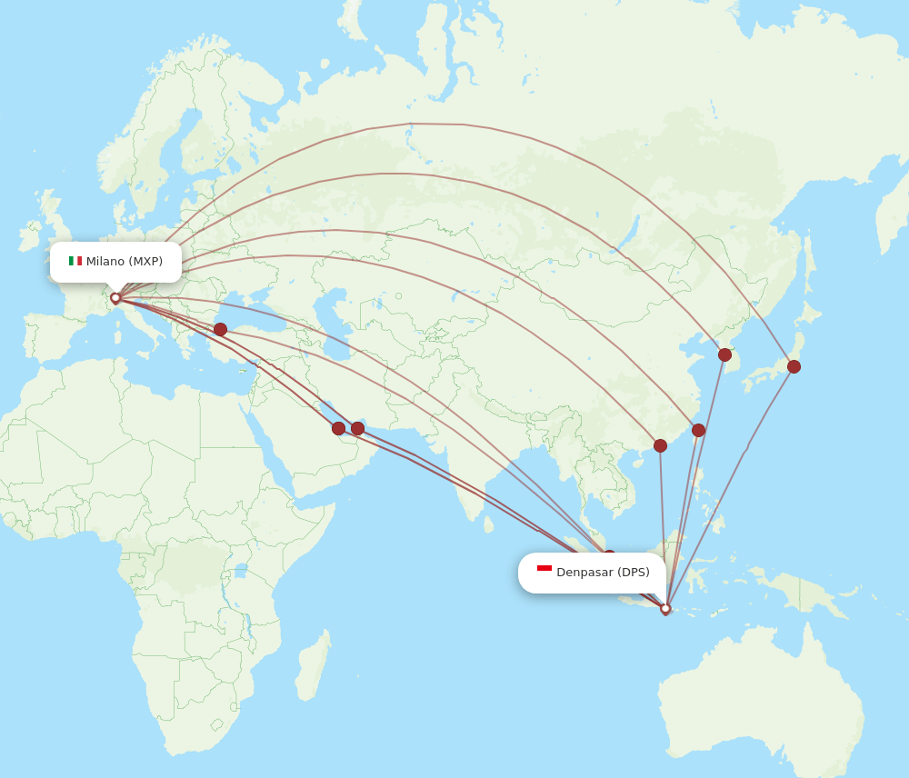 MXP-DPS flight routes
