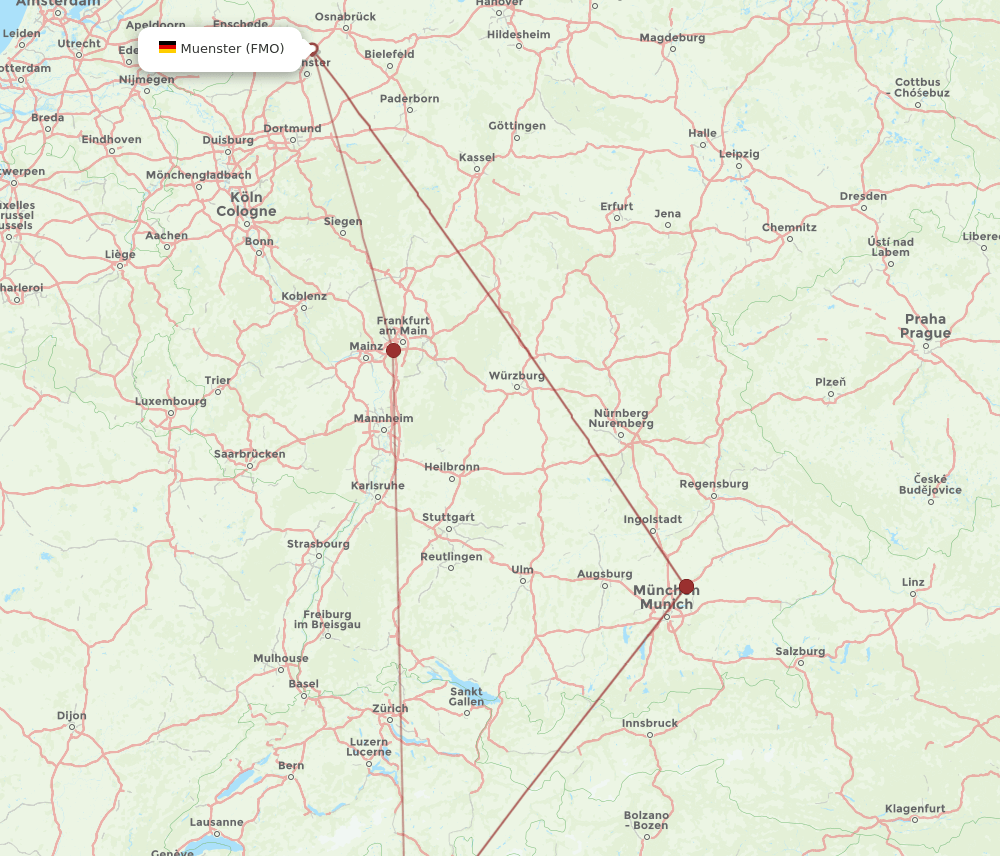 MXP-FMO flight routes