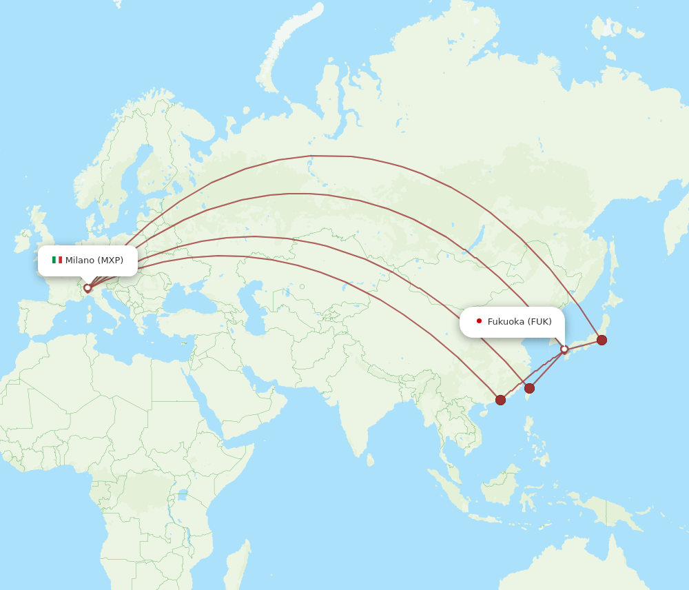 MXP-FUK flight routes