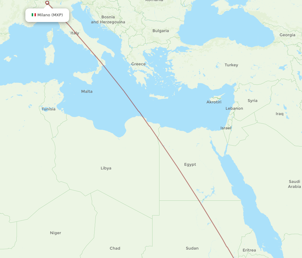 MXP-GMB flight routes