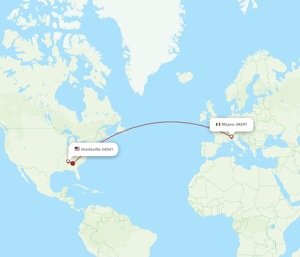 MXP-HSV flight routes