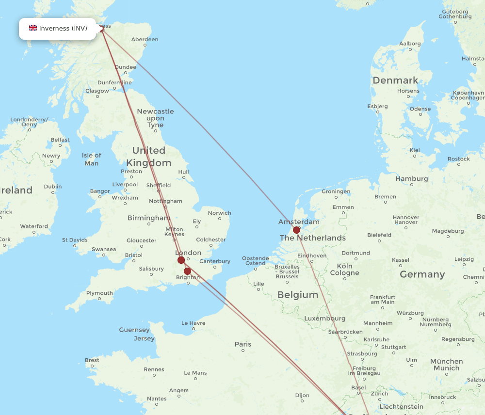 MXP-INV flight routes