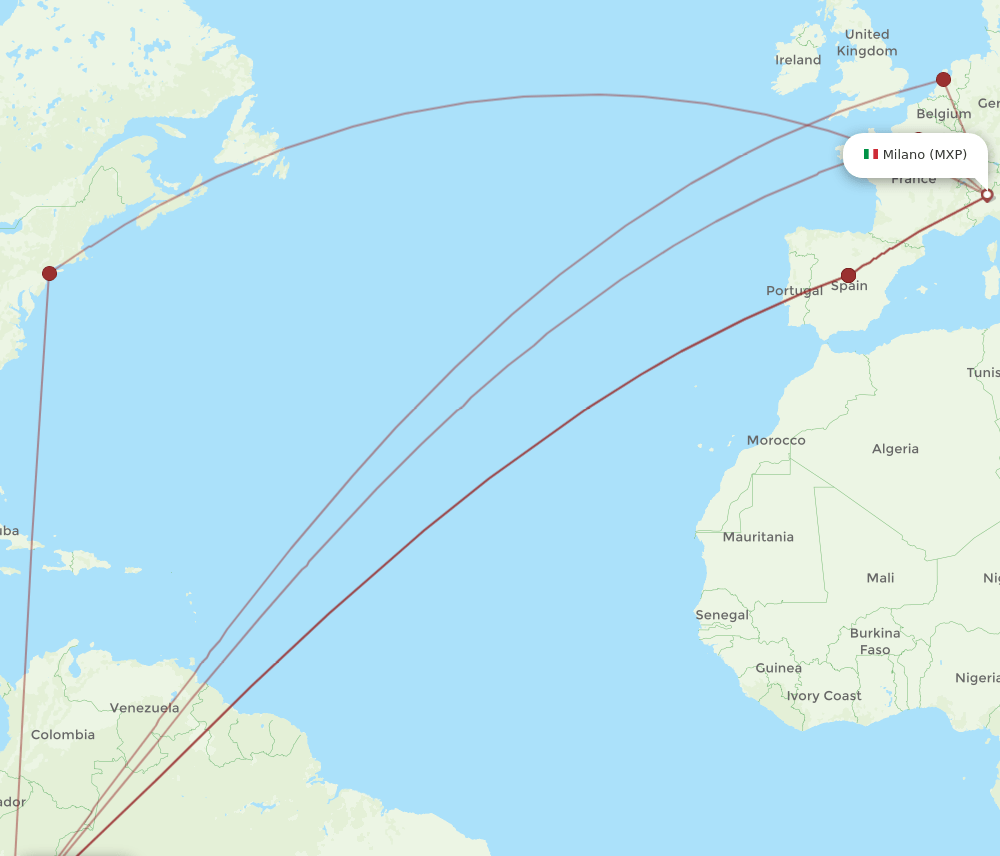 MXP-LIM flight routes