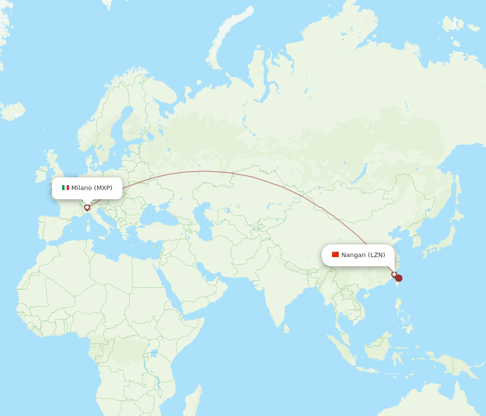 MXP-LZN flight routes