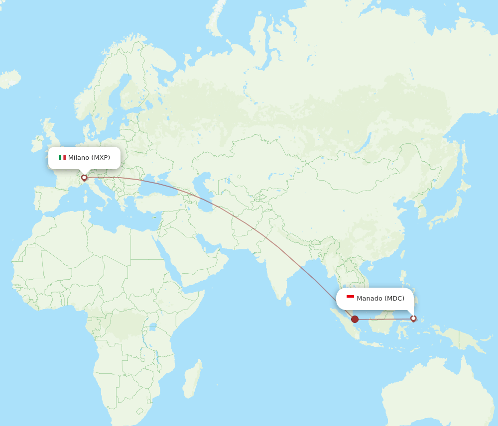 MXP-MDC flight routes