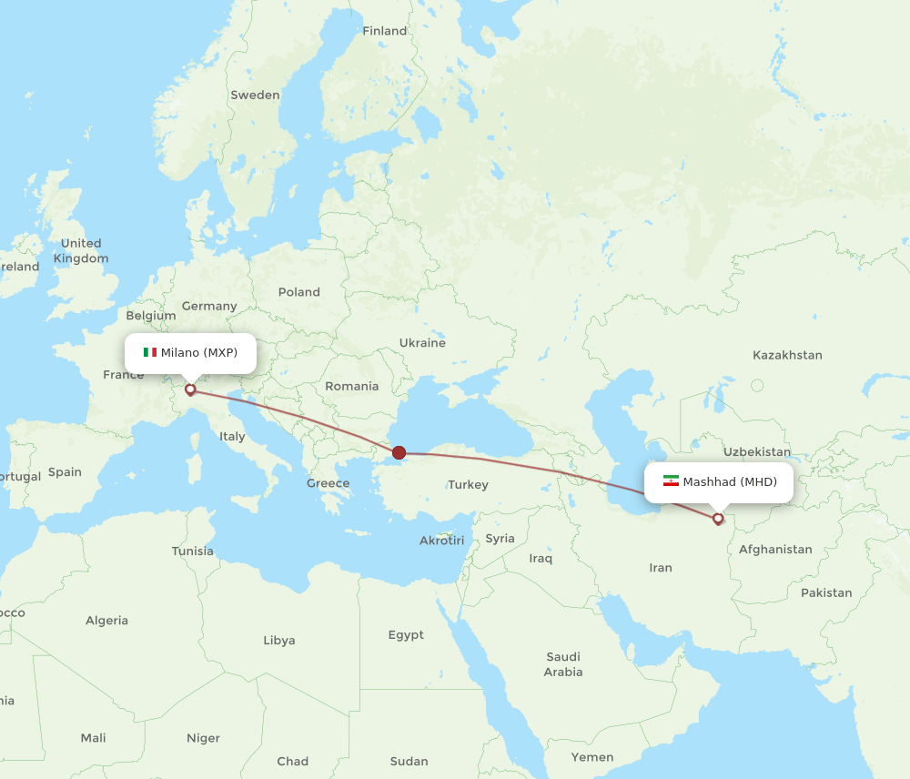 MXP-MHD flight routes