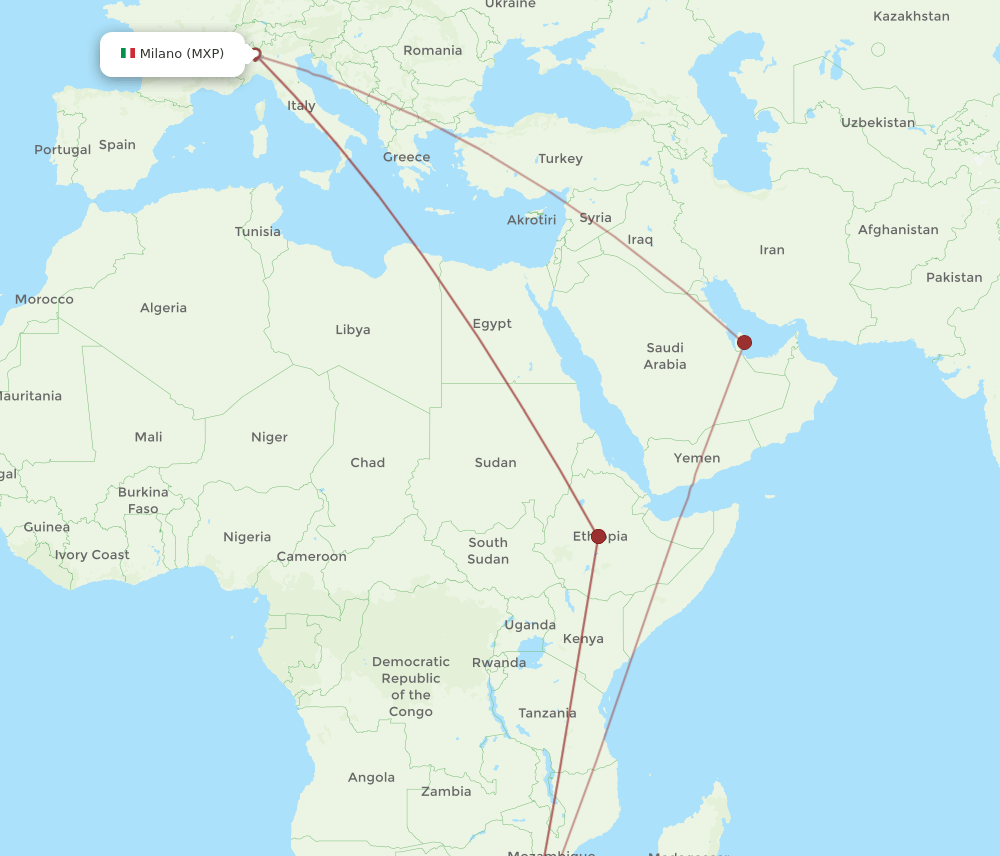 MXP-MPM flight routes