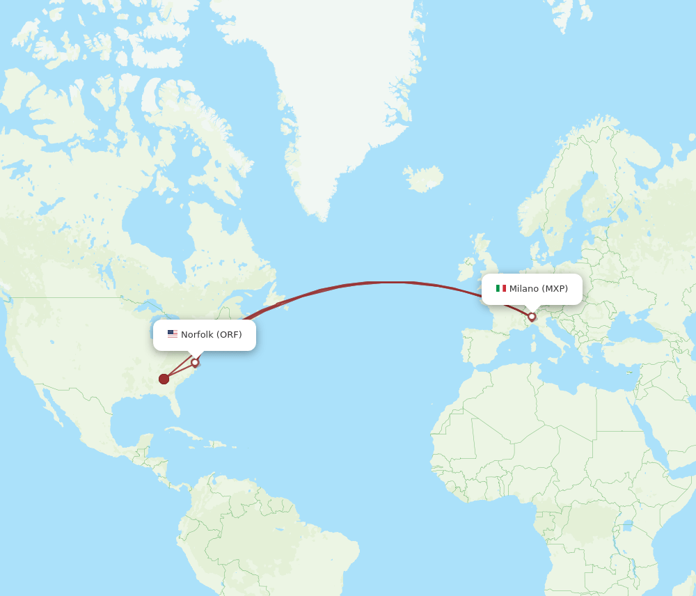 MXP-ORF flight routes