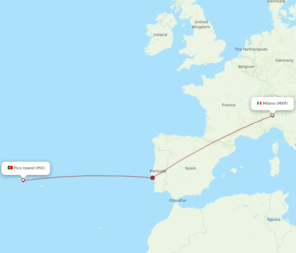MXP-PIX flight routes