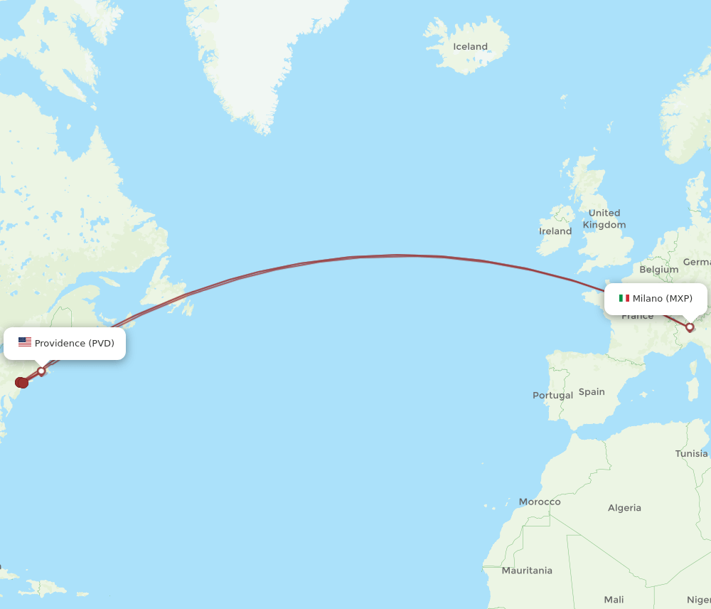 MXP-PVD flight routes