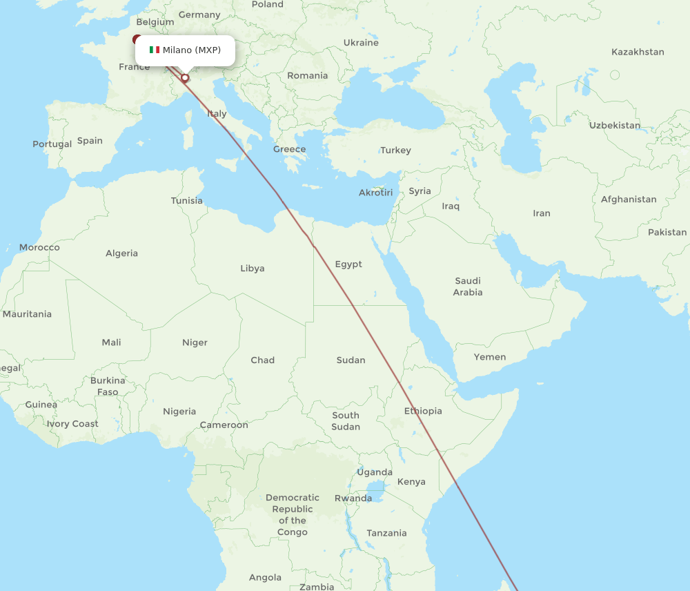 MXP-RUN flight routes