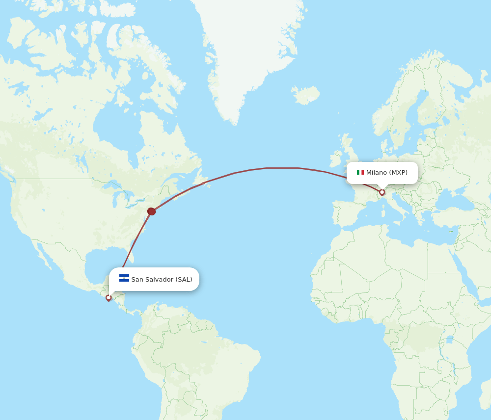 MXP-SAL flight routes