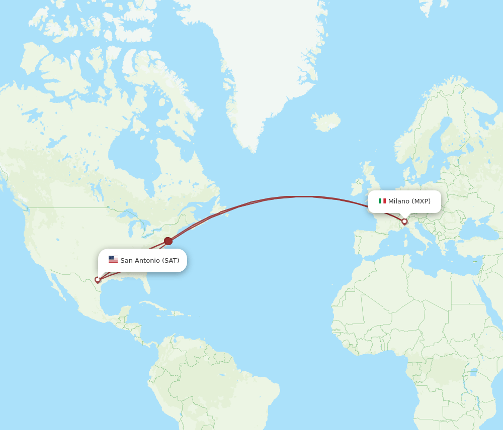 MXP-SAT flight routes