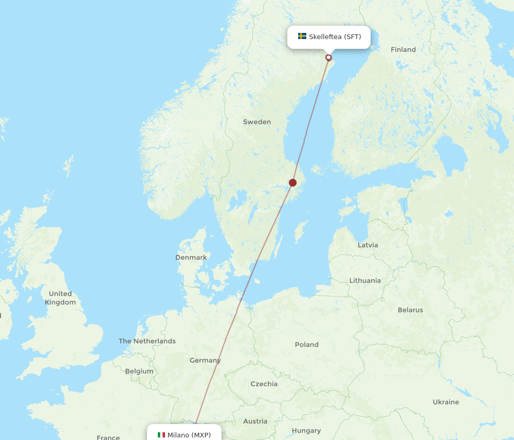 MXP-SFT flight routes