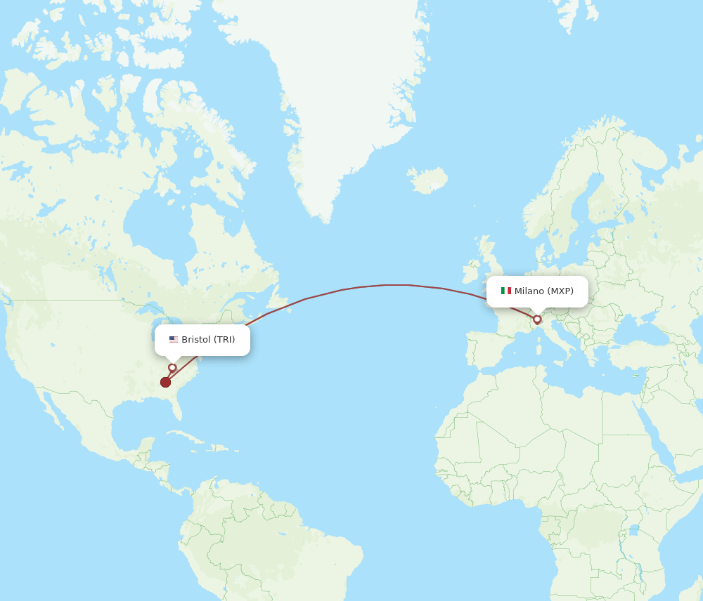 MXP-TRI flight routes