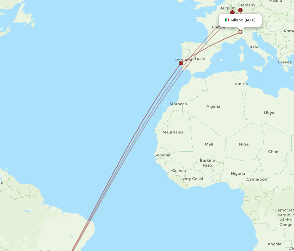 MXP-VCP flight routes