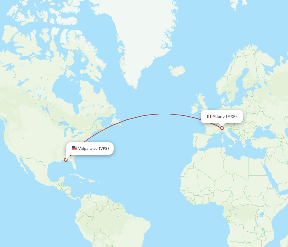 MXP-VPS flight routes