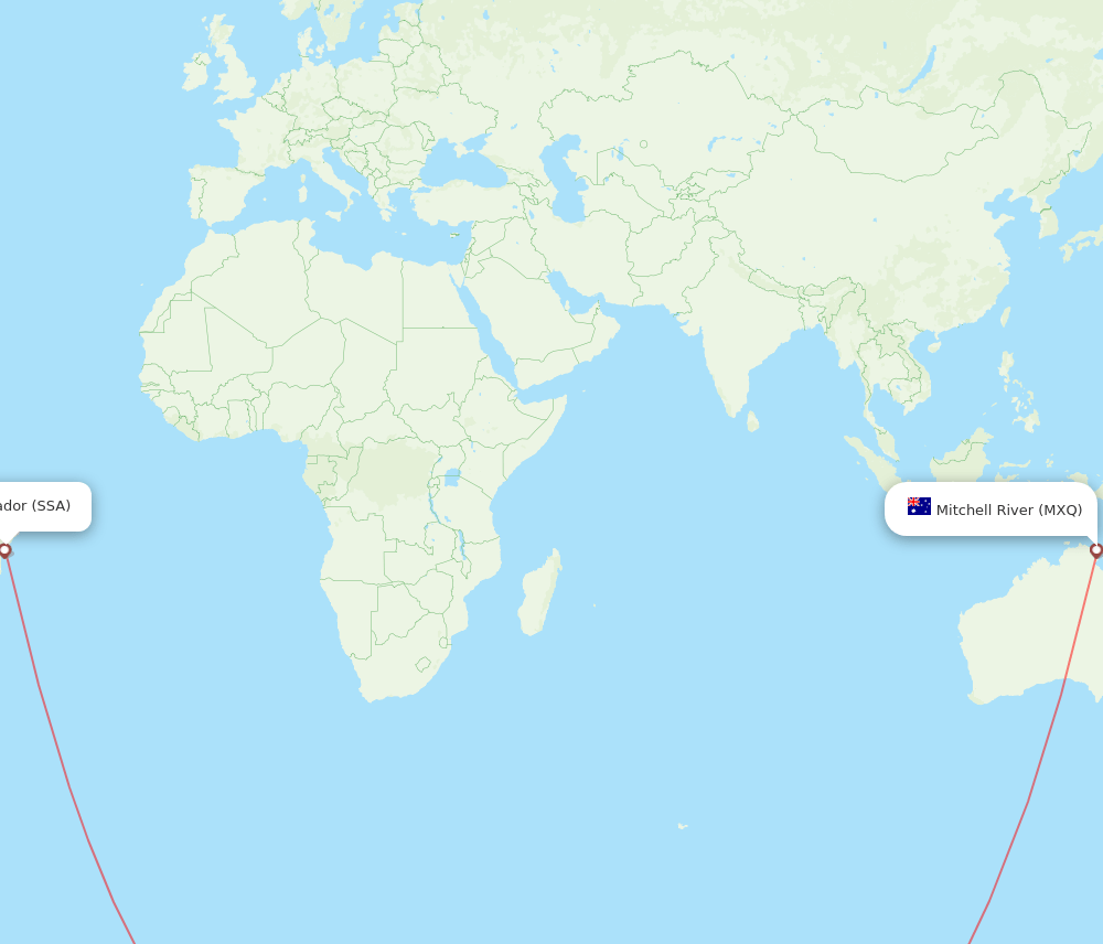 MXQ to SSA flights and routes map