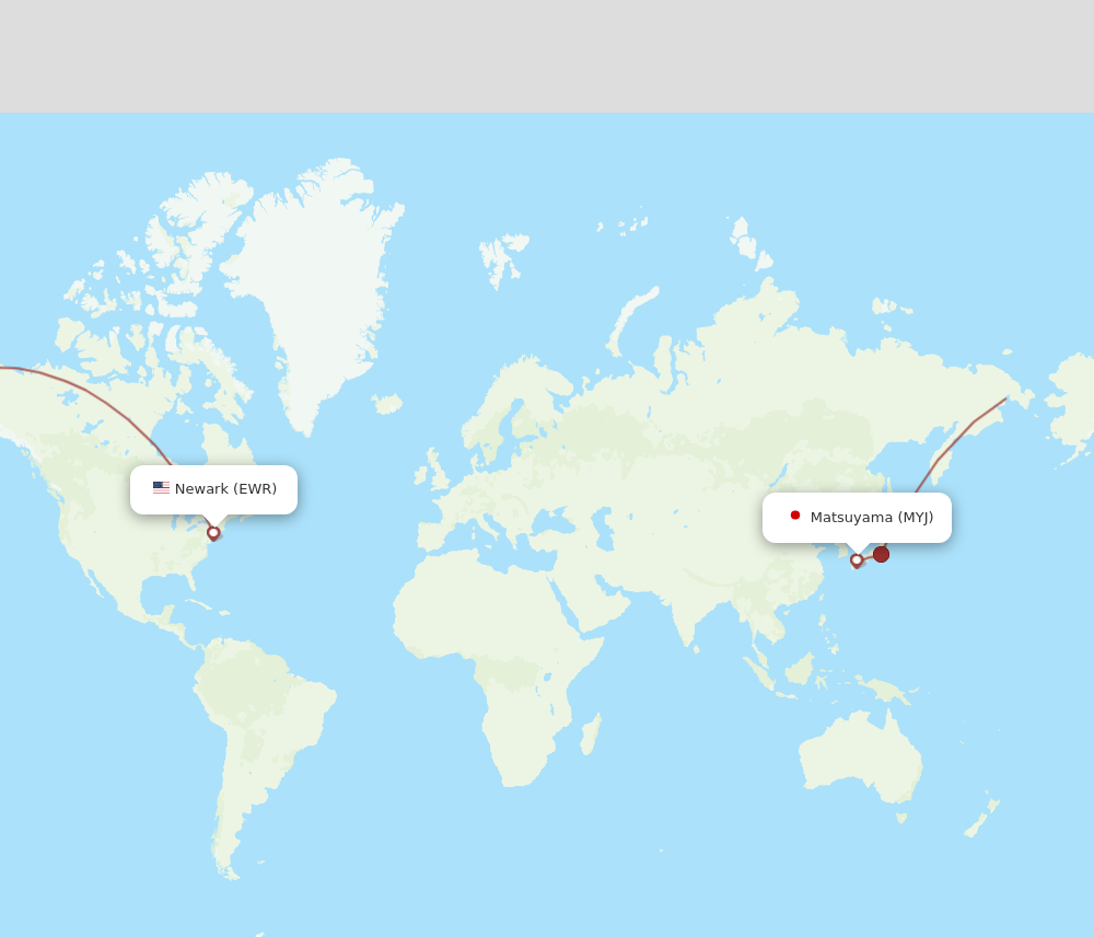 MYJ to EWR flights and routes map