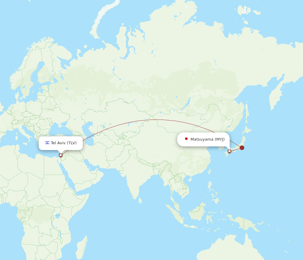 MYJ-TLV flight routes