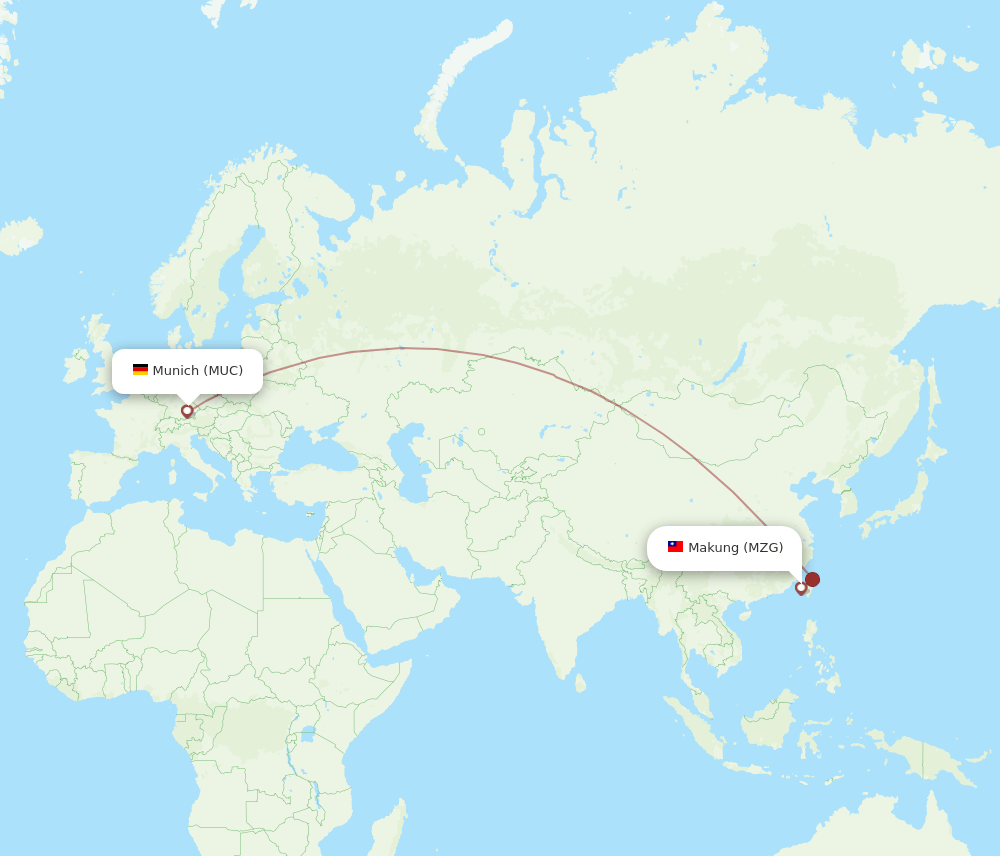 MZG to MUC flights and routes map