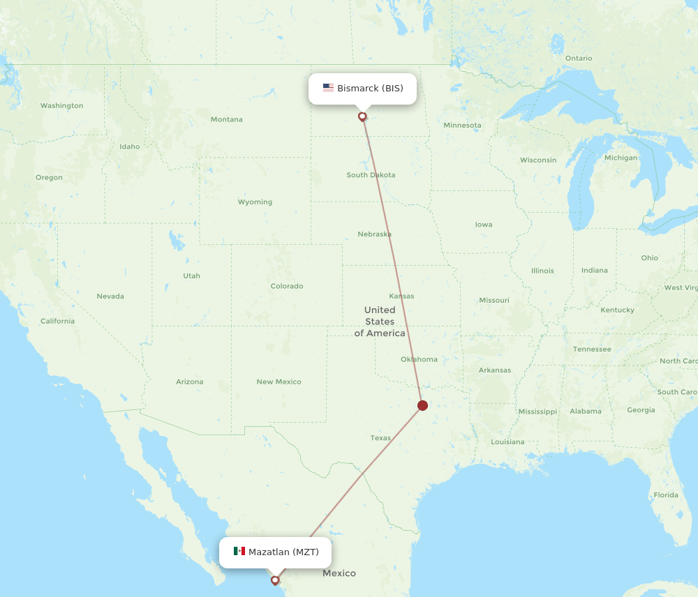 MZT-BIS flight routes