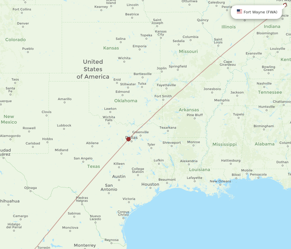 MZT-FWA flight routes