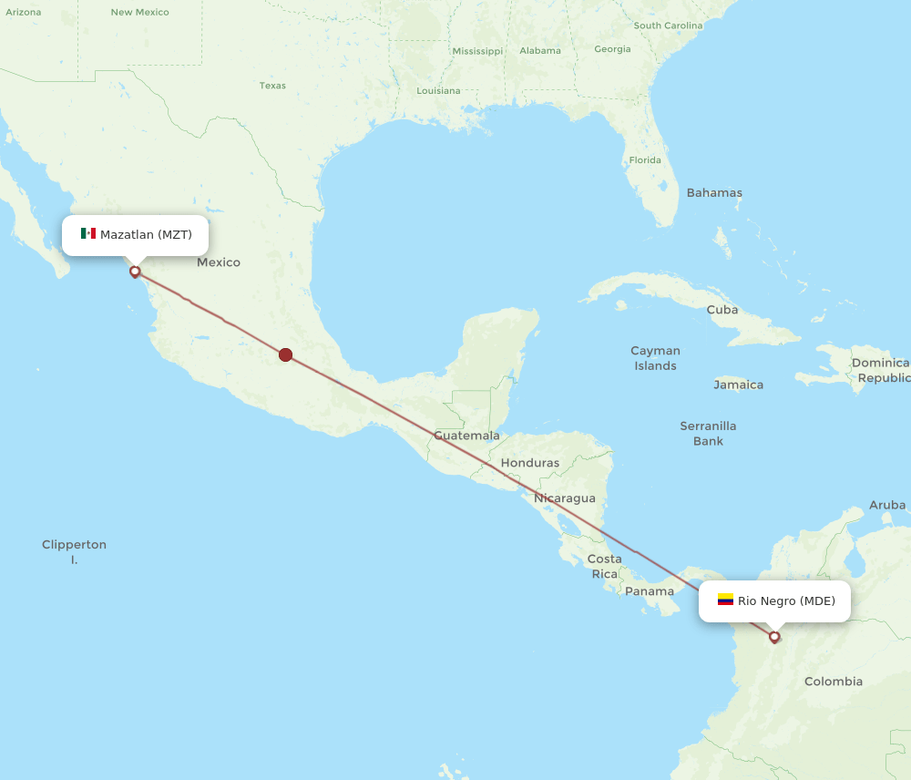 MZT-MDE flight routes