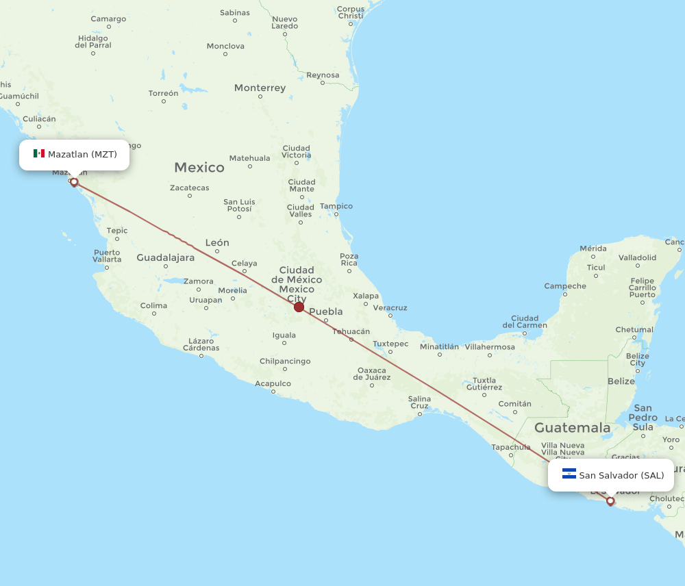 MZT-SAL flight routes