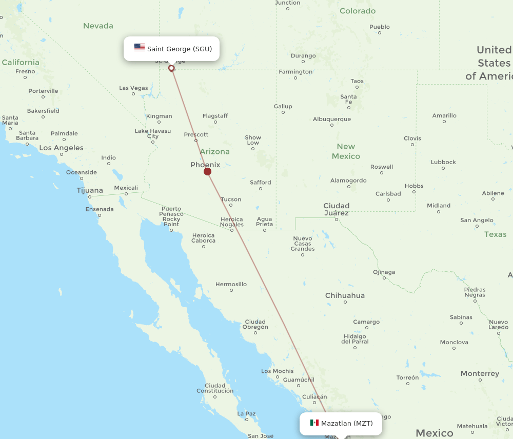 MZT-SGU flight routes