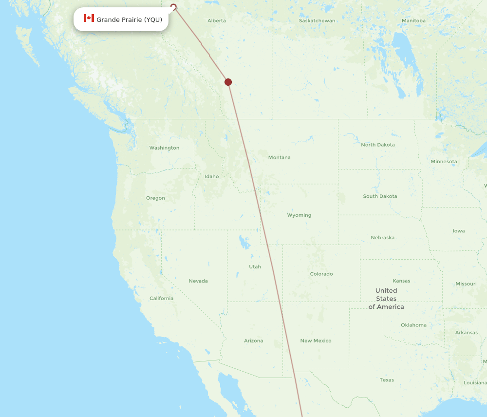 MZT to YQU flights and routes map