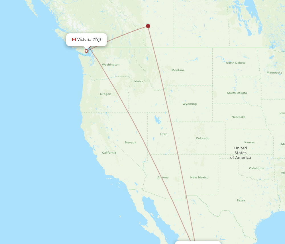 MZT to YYJ flights and routes map