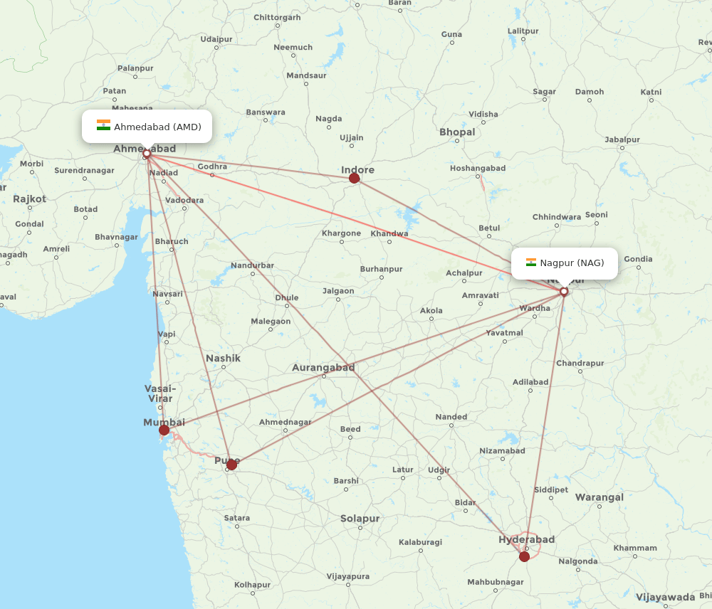 NAG-AMD flight routes