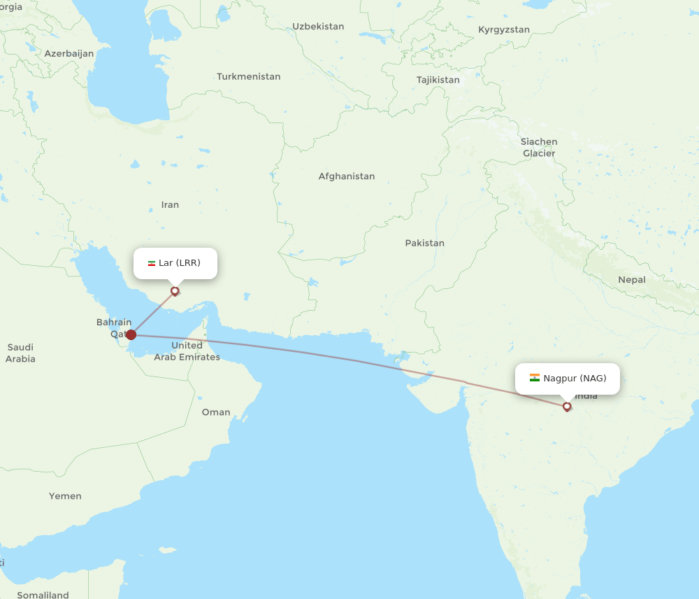 NAG-LRR flight routes