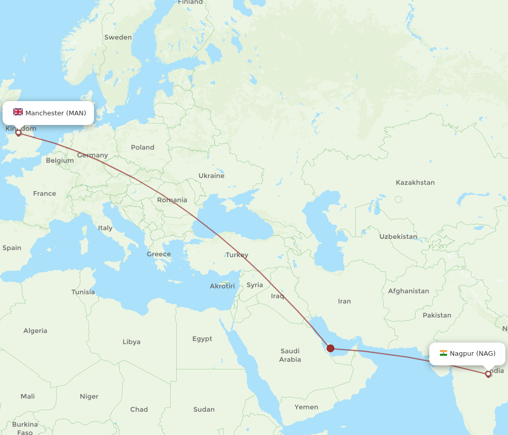 NAG-MAN flight routes