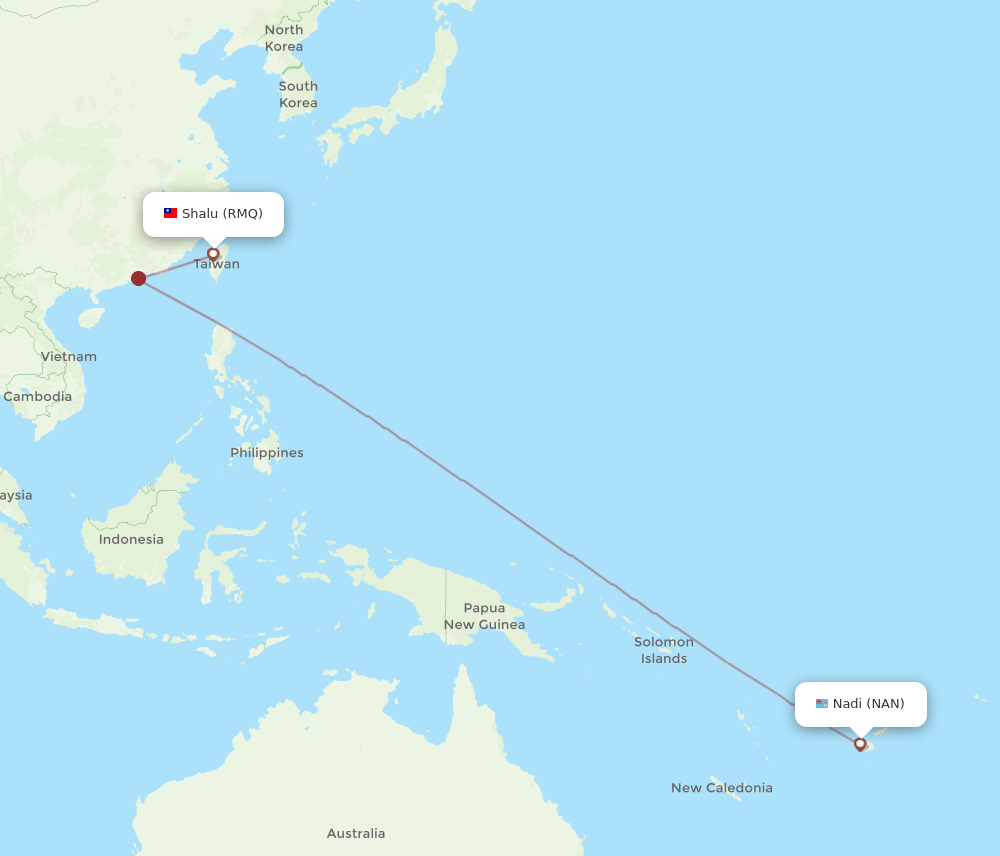NAN-RMQ flight routes