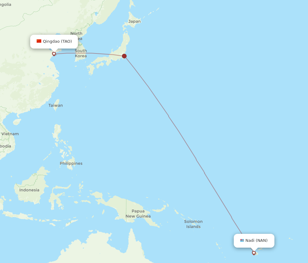NAN-TAO flight routes