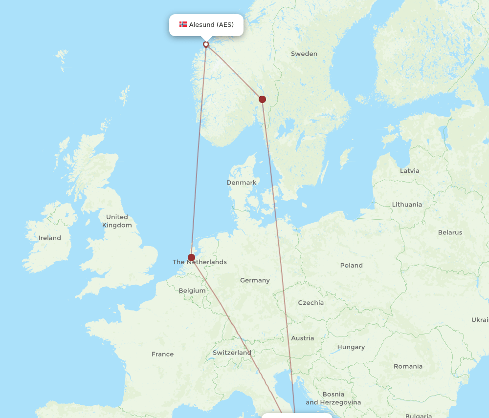 NAP-AES flight routes
