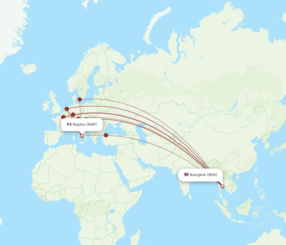 NAP-BKK flight routes