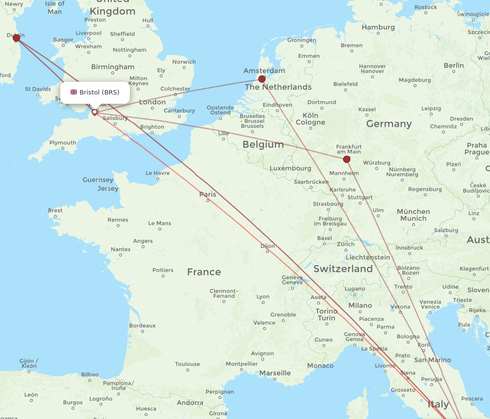 NAP to BRS flights and routes map