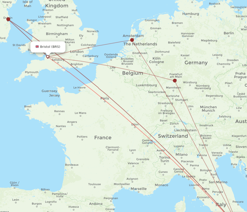 NAP-BRS flight routes