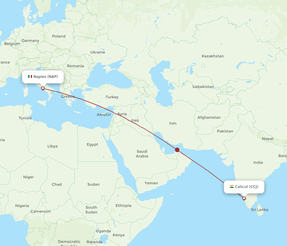 NAP-CCJ flight routes